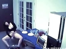 Caught on cam masturbating with fruit